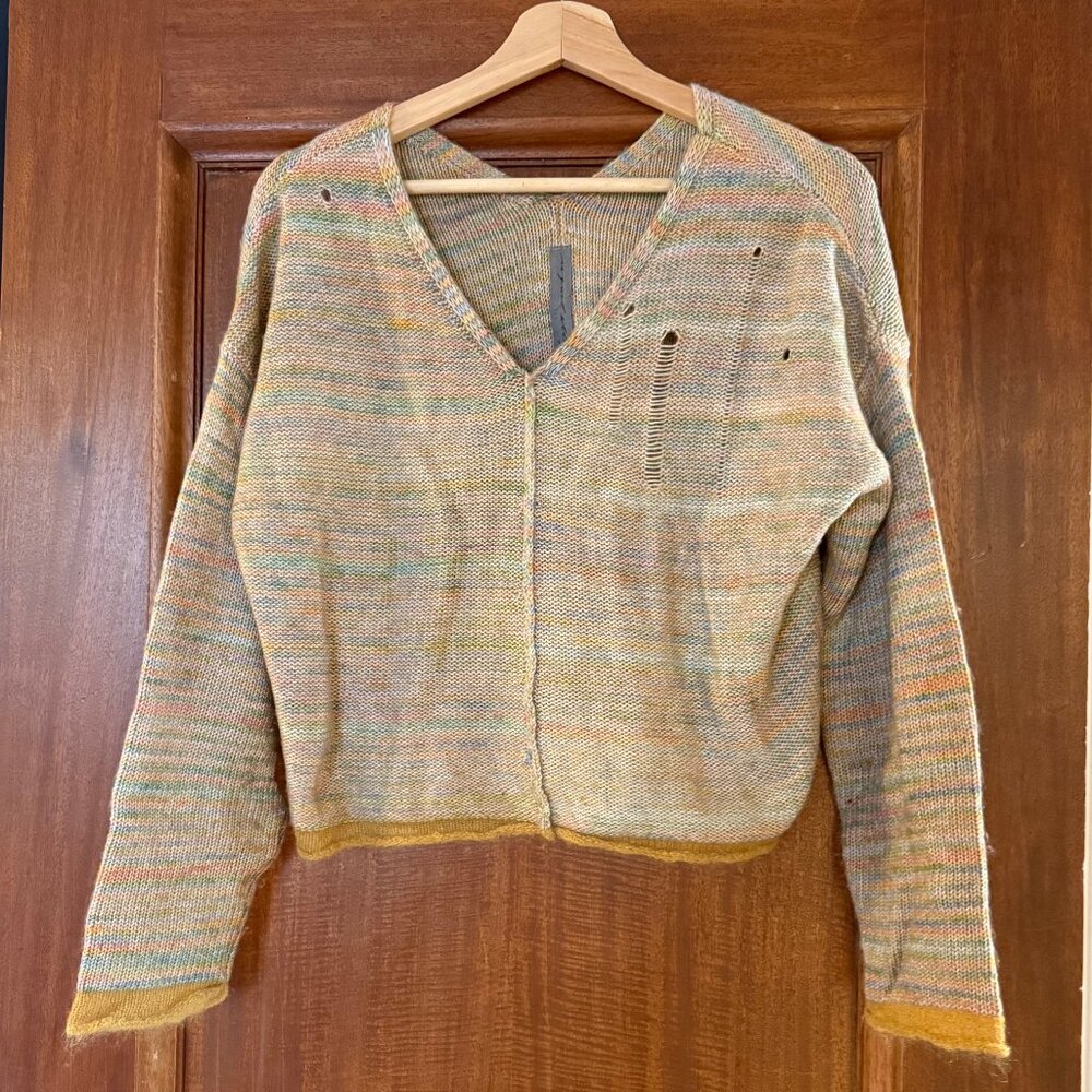 Raquel Allegra Cotton and Angora cropped sweater